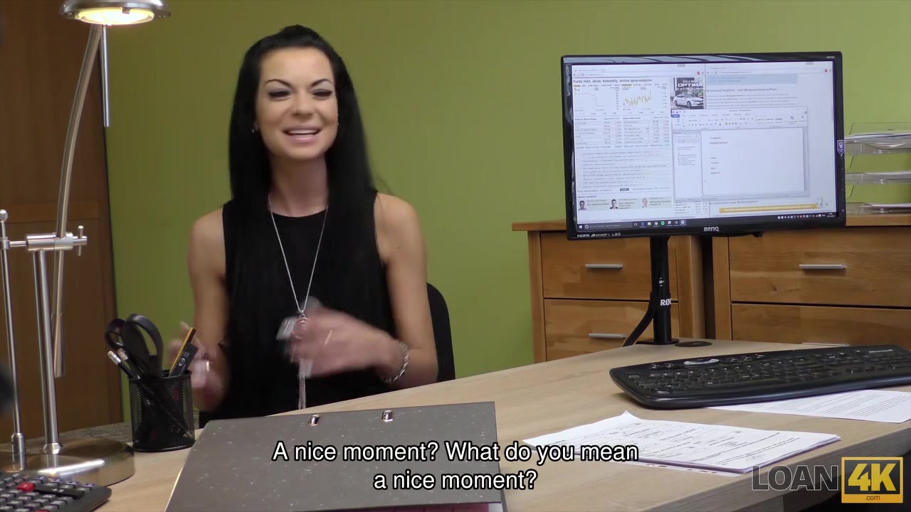 LOAN4K. Adorable Russian girl rides dick of loan agent in his office