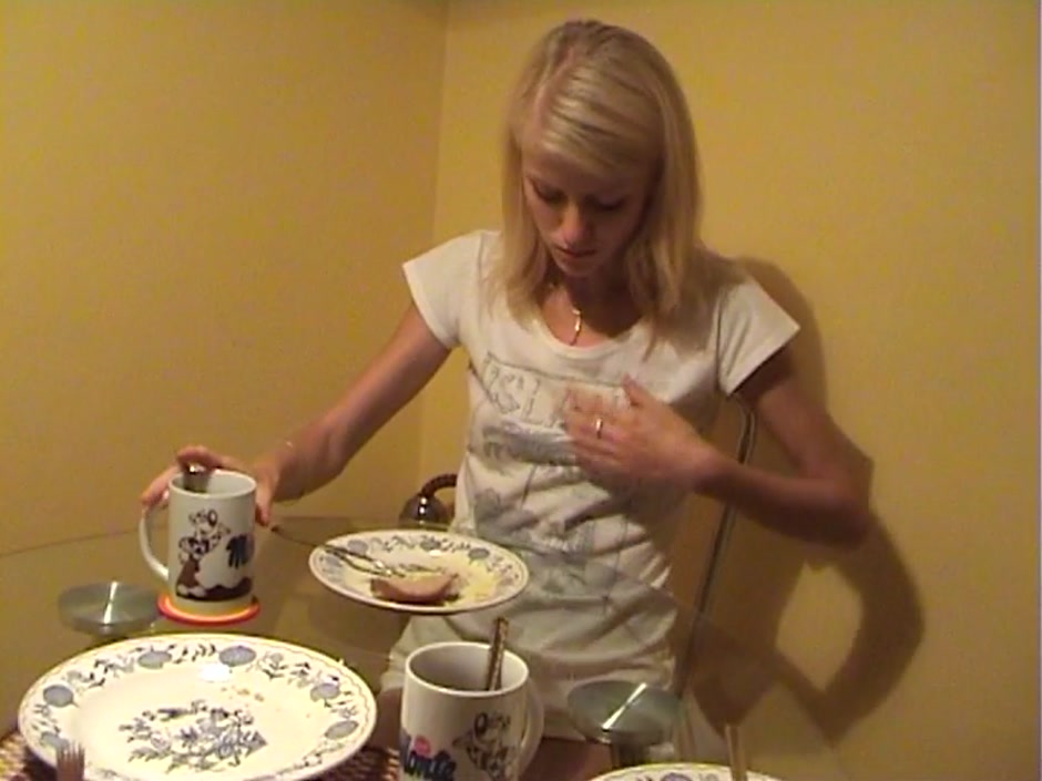 Katerina Sz. in amatuer video with a handsome blonde bitch