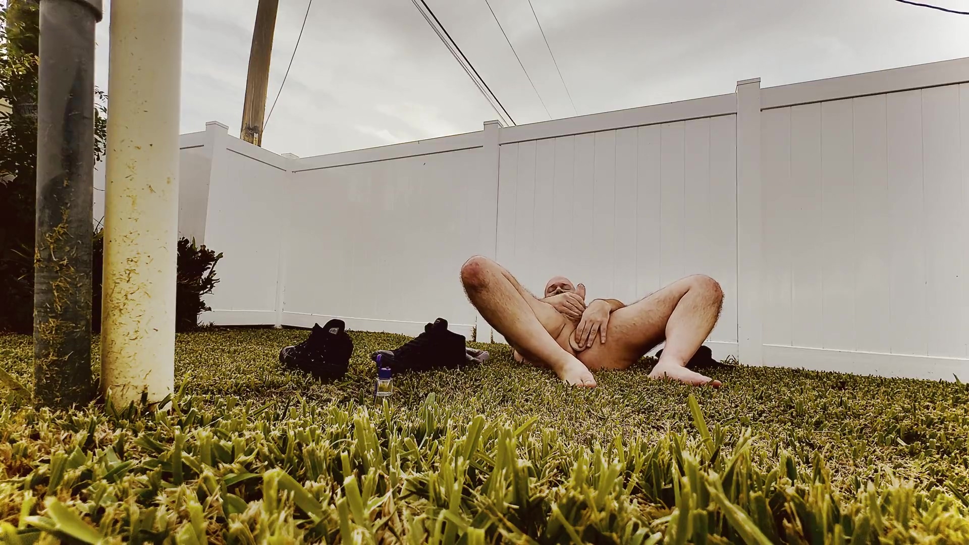 Jerking Off In The Yard