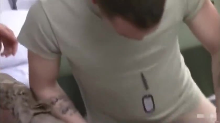 Military Bareback Gangbang