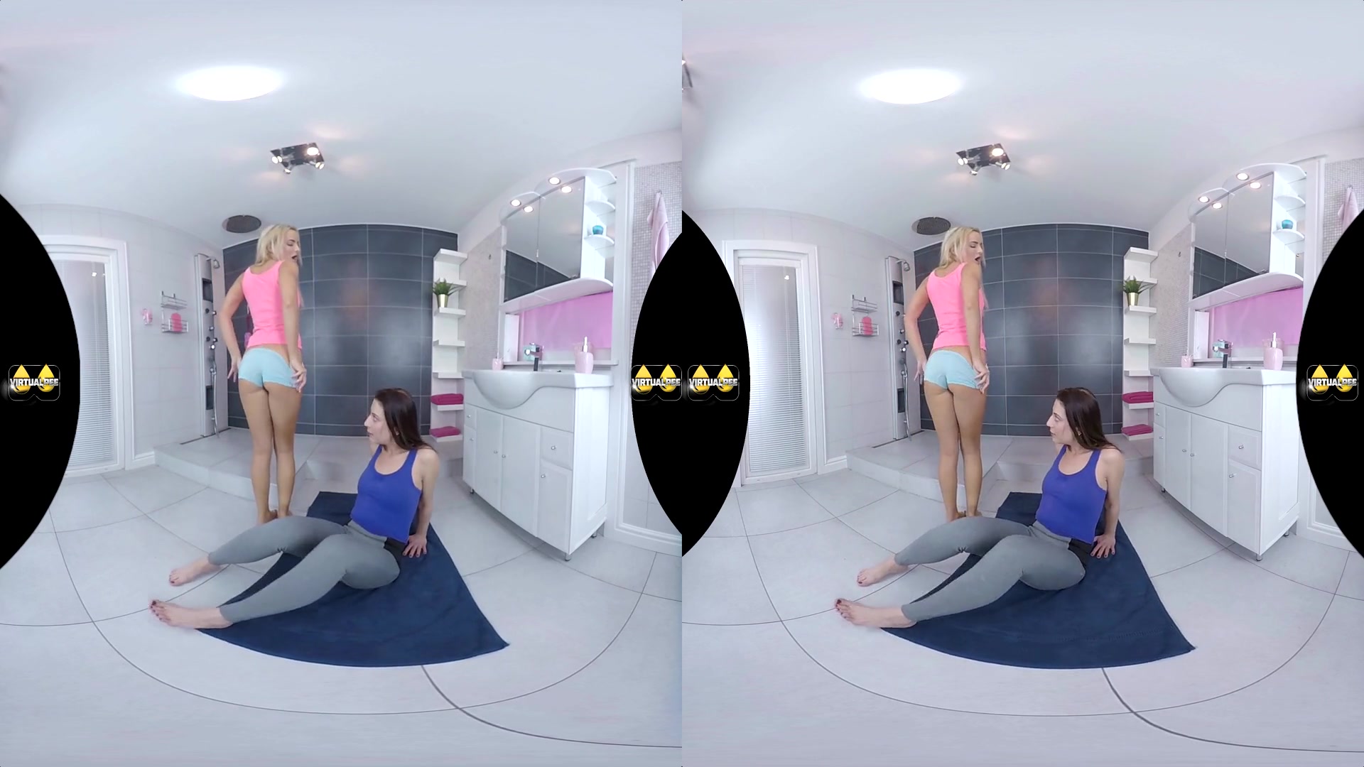 Therese Bizarre & Amy Pink in Clothed Golden Showers - VirtualPee