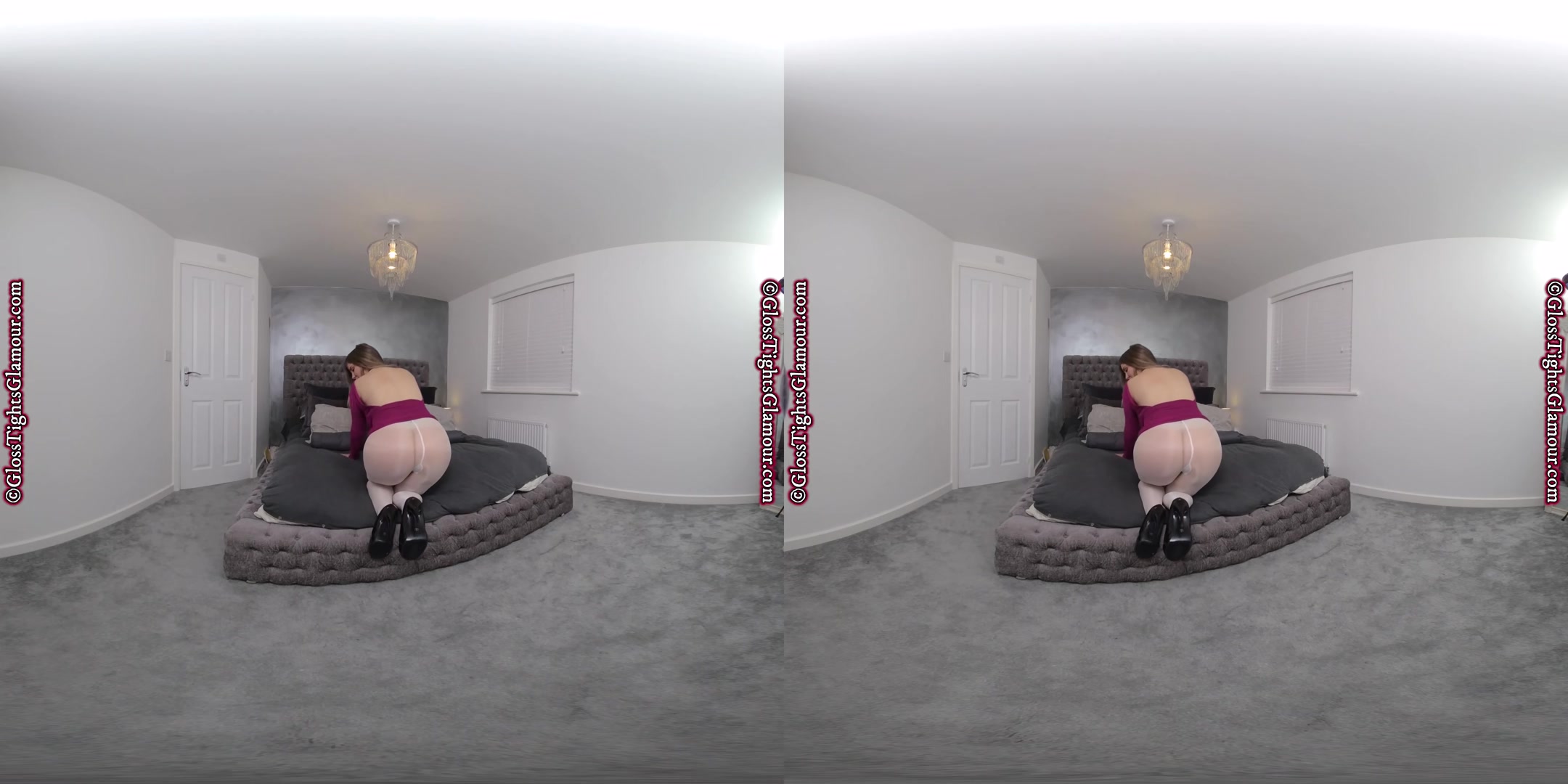 White Tight JOI - GlossTightsGlamourVR