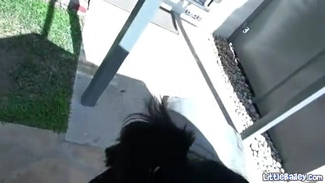 Little Bailey gets blowjob with her boyfriend