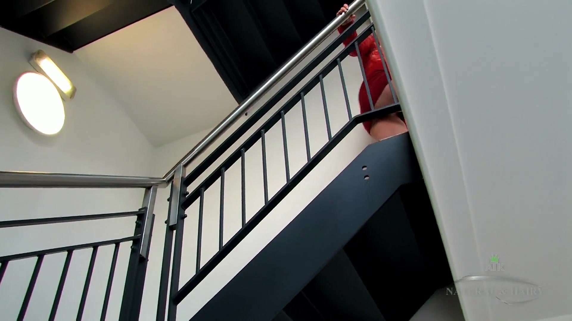 Cloudy Is Stalking The Stairwell As We Gawk Up Her Skirt.