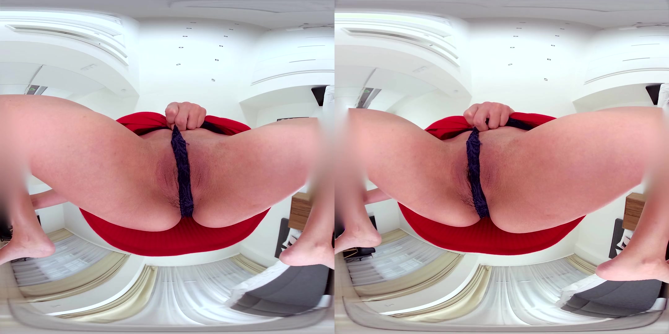 Delicious Fanny - Petite Upskirt Pussy and Ass Spread