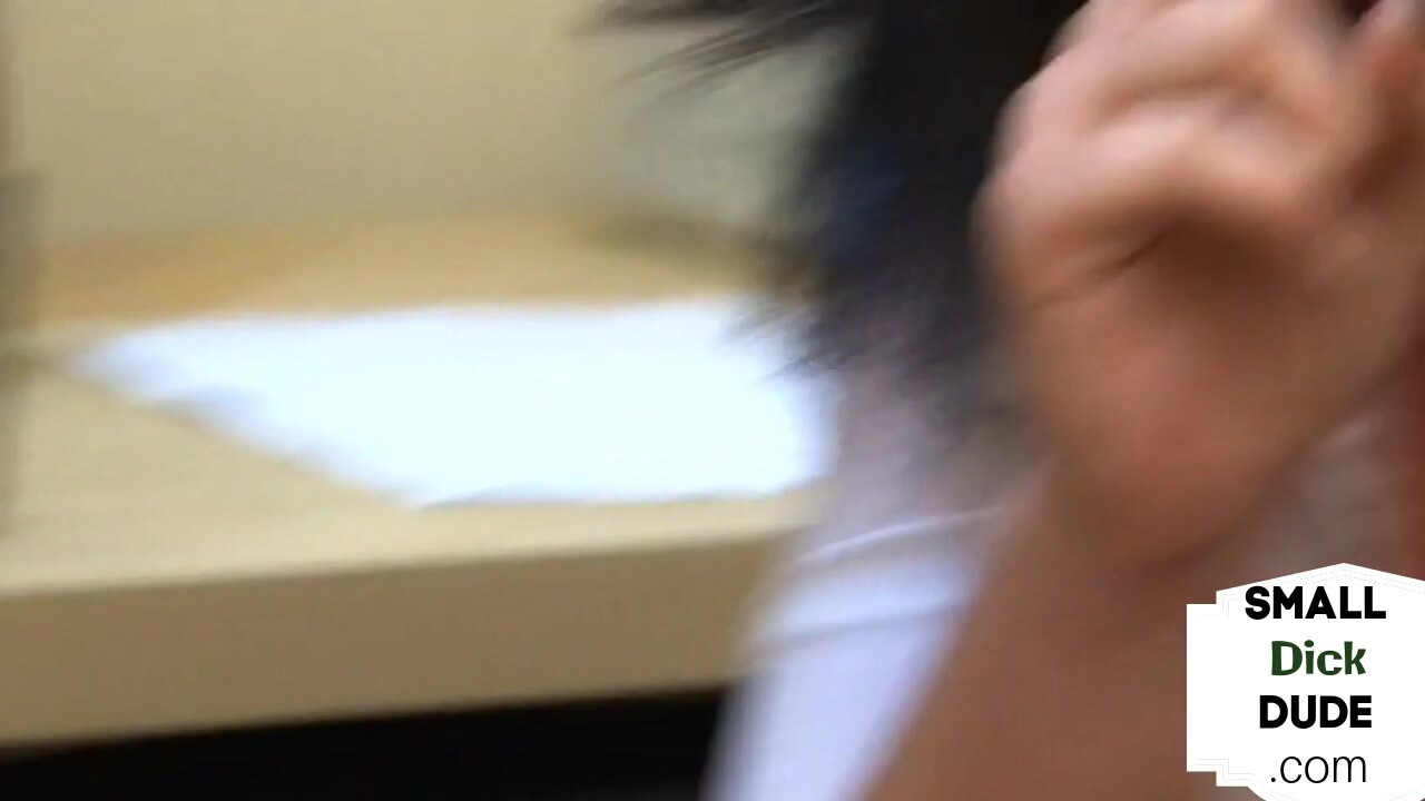 Smallcock coworker jerked by slutty secretaries in 3some