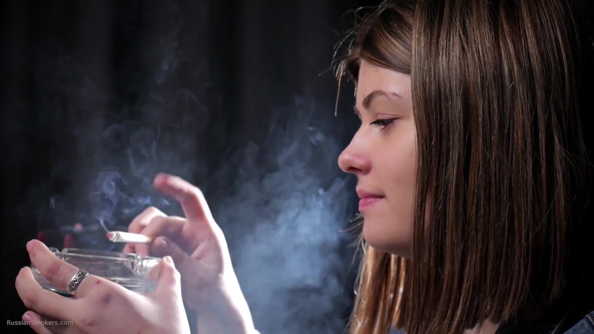 Side View Of Smoking 100mm Cigarette
