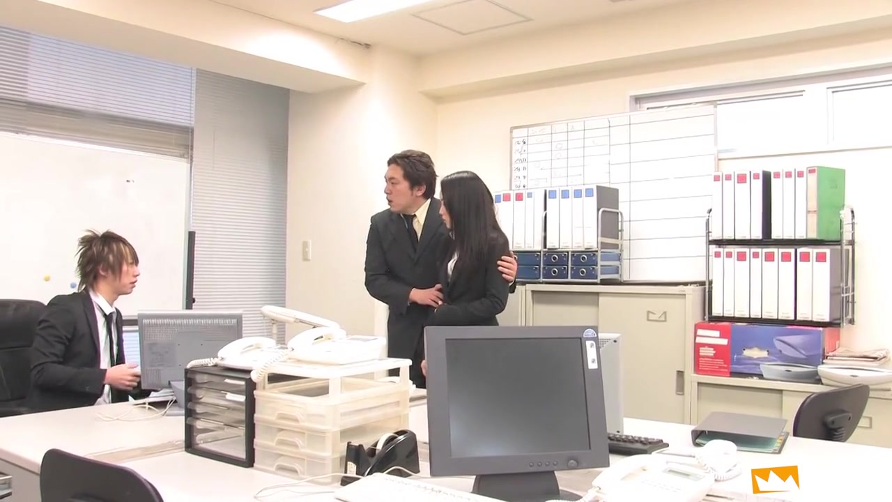 Nasty Japanese Babe Gets Her Hairy Cunt Drilled And Filled With Her Colleague Load At Work