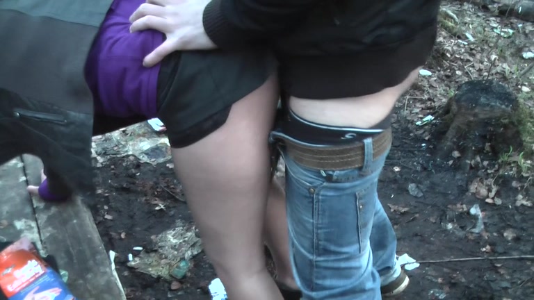 Outdoor pickup sex with a busty babe
