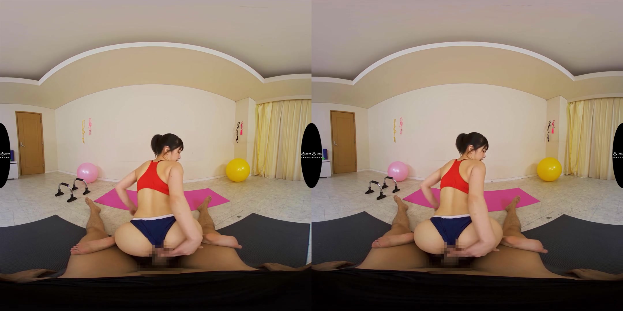 Exposing Your Instructor' Big Busty Breasts; Workout with Big Tit Japanese Babe