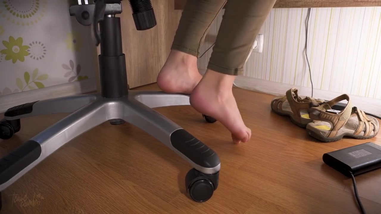 Worship My Sexy Feet In Worn Sandals Under Table