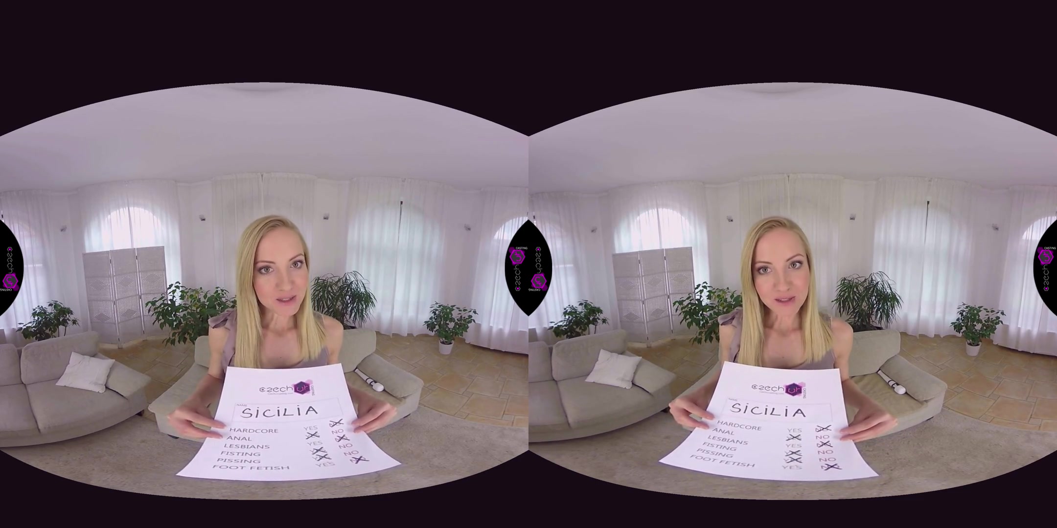 Sicilia in Blond Sicilia in Casting - CzechVRCasting