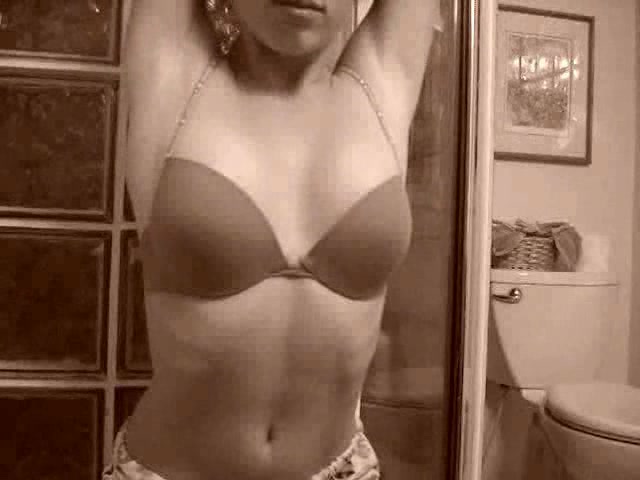 Blonde girl gets naked for the first time on the camera