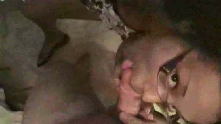 Hot cum drips out of her mouth
