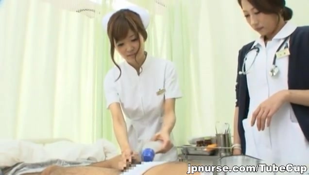Naughty Nurses Erika Kashiwagi And A Friend Suck A Patient Off