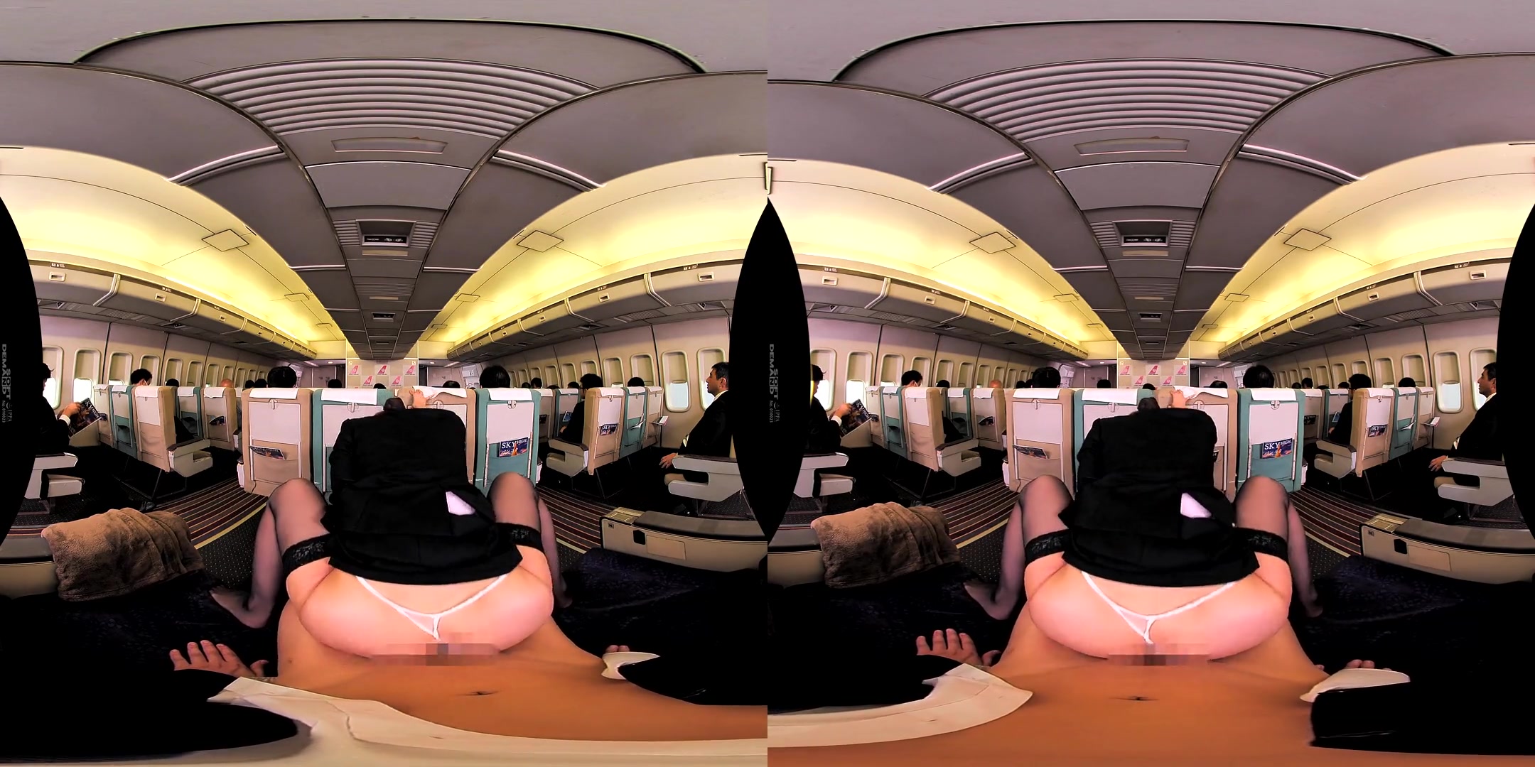 In-Flight Pussy Straddling VR 3 - Asian Uniform Public Sex
