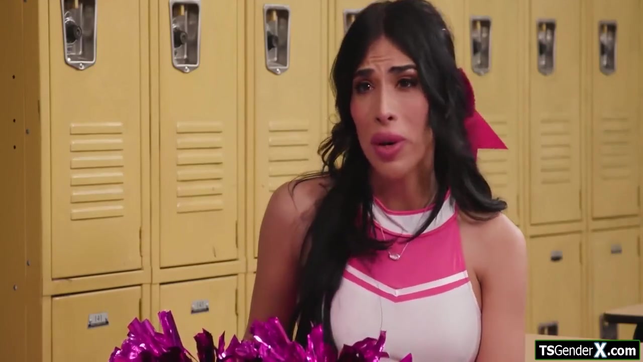 Tgirl Cheerleader Brought Hard Cock To Detention With Derek Kage And Avery Lust