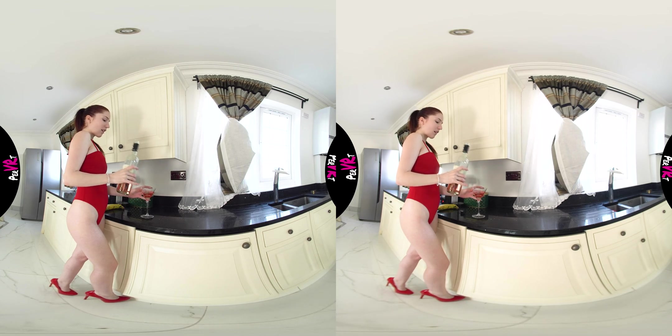 Mia Evans in Having A Bottle Of Wine - perVRt