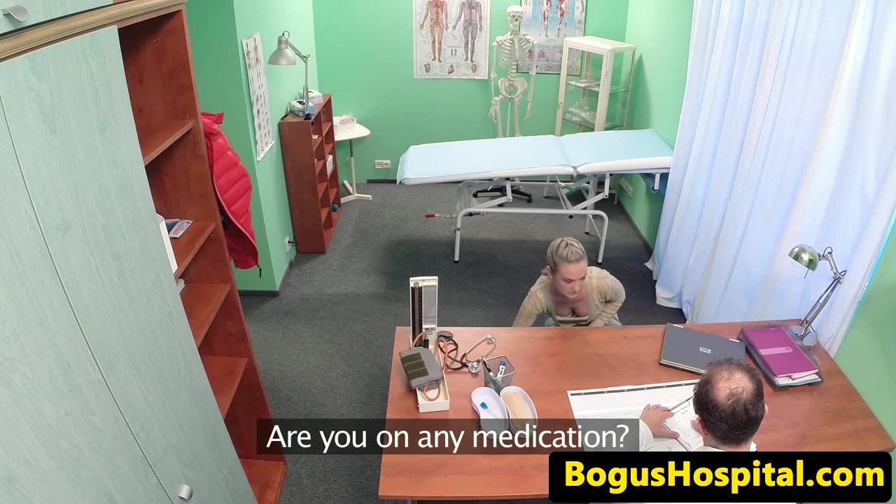Creampied euro patient blowing docs dick