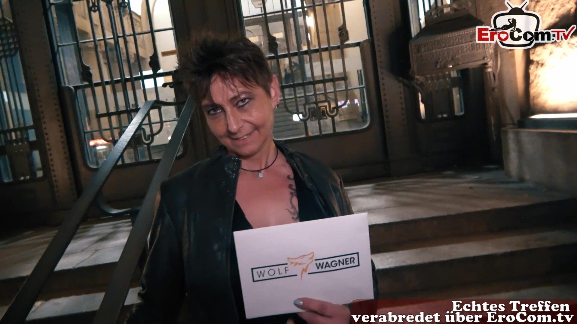 German ugly milf public pick up Street EroCom Date Casting with big natural boobs