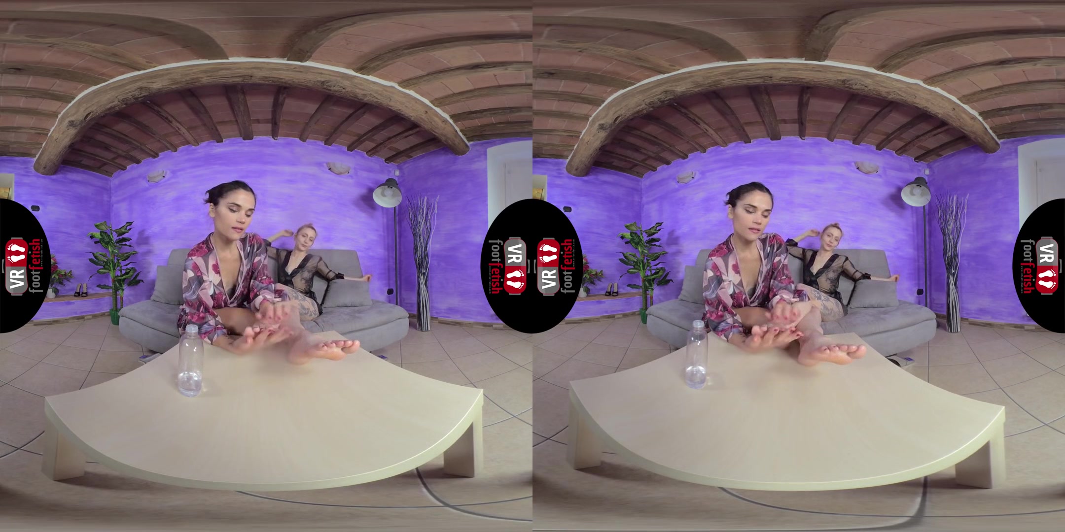 Sexy Chiara And Stella Massage Each Other's Feet With Oil - Lesbian Foot Fetish VR
