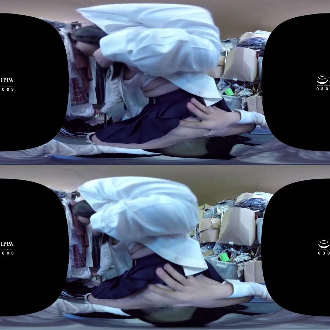 Cute Schoolgirl Flashing Her Panties While she Cleans the Steps in Thigh-High Socks; Japanese Teen Fucked POV VR