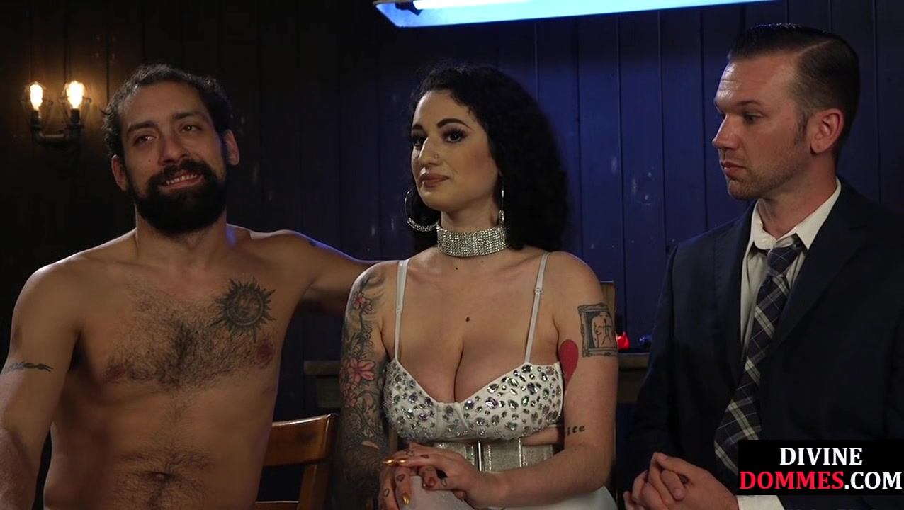 Strapon domina fucks cocksucking sub ass in bisexual 3some