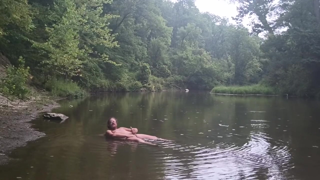 In Nature 13: Massive Cumshot In The Creek!