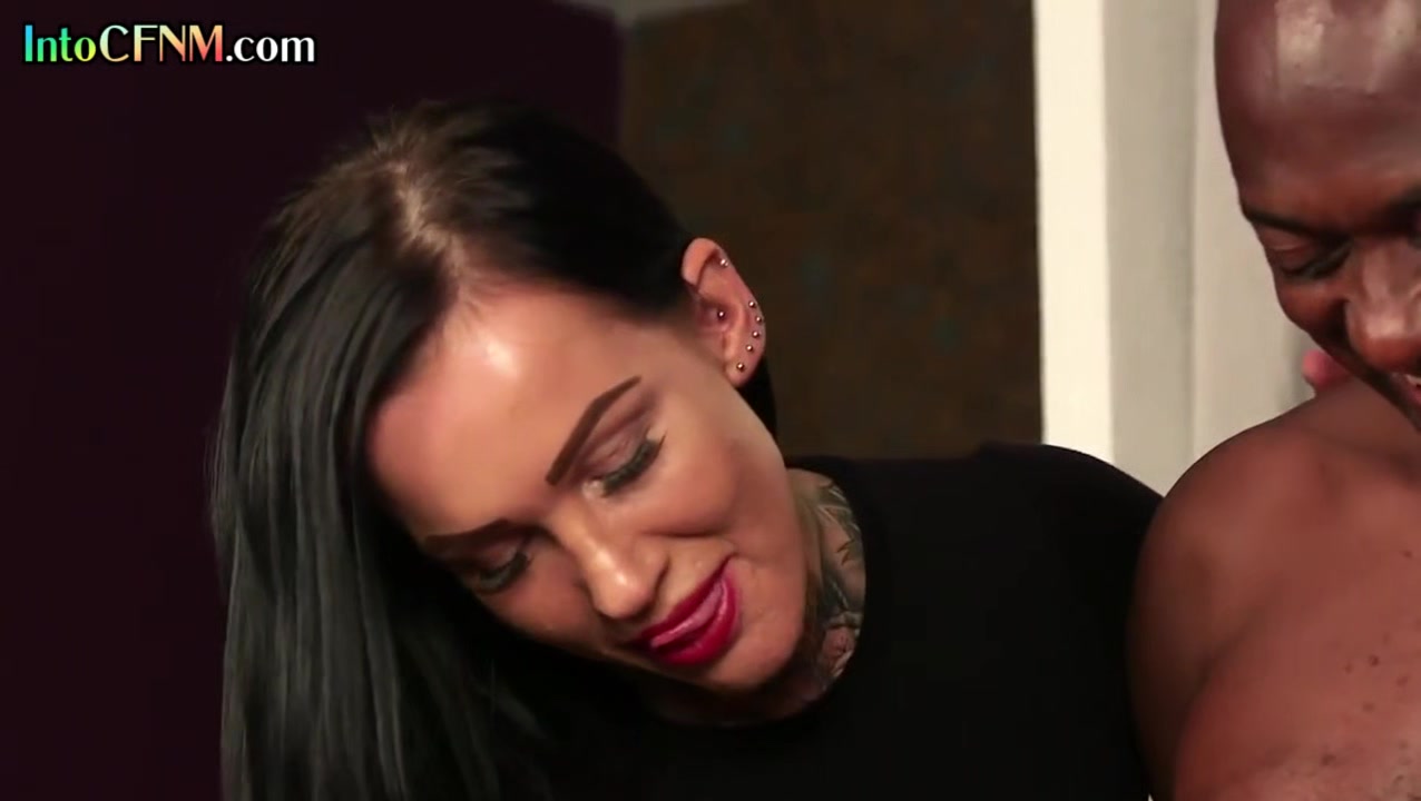 CFNM femdom babes sucking black cock in changing room
