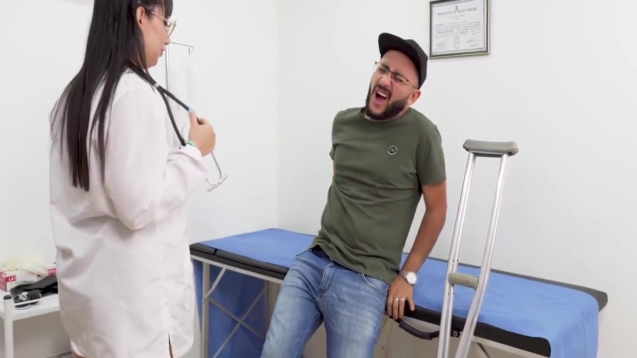 I Go To For A Pain In My Knee, But The Doctors Whore Thinks She Has A Better Solution For My Problem And We End Up Fucking In Her Office! 12 Min