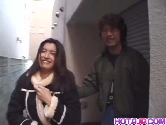 Smoking hot brunette Mayu Kotono gets on her knees and blows cock - More at hotajp.com