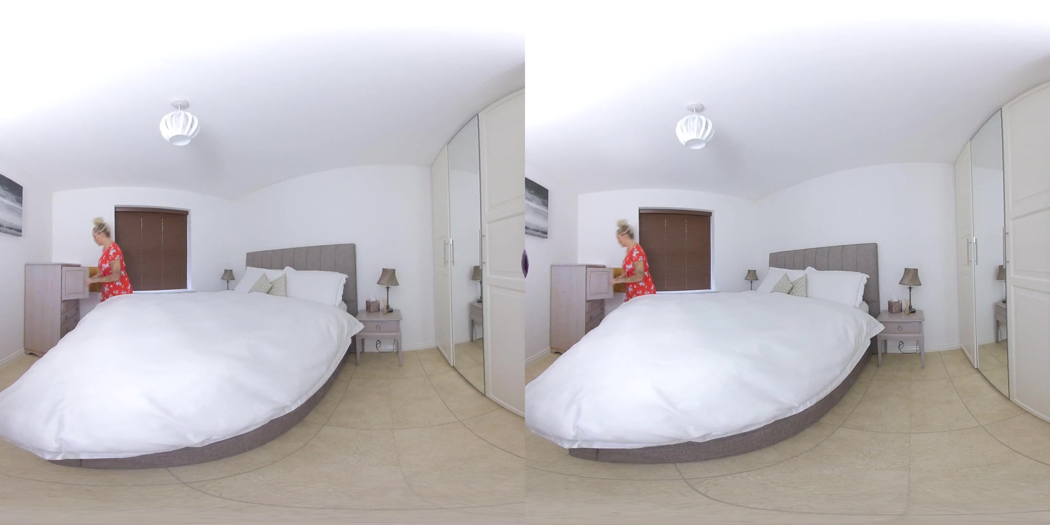 Louise Lee, Cleaning Lady - Big Tits Solo Blonde on the Bed