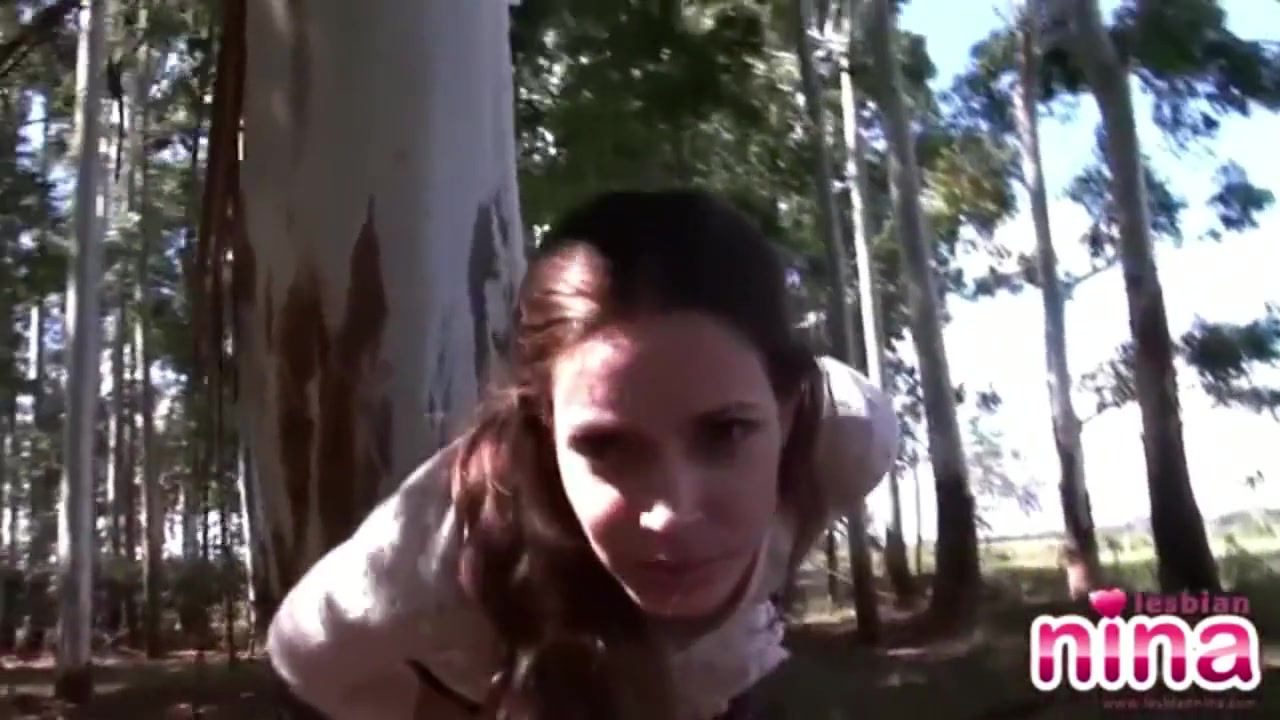 Lesbian Nina Outdoor Tease