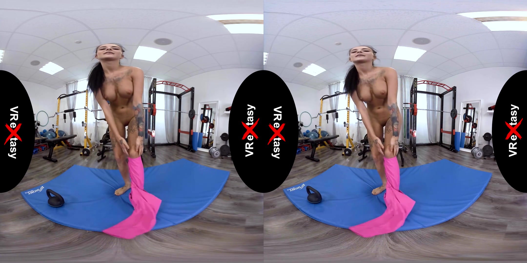 Barbie Esm - Great Reward after a Morning Naked Training; Brunette Solo Strip and Masturbation