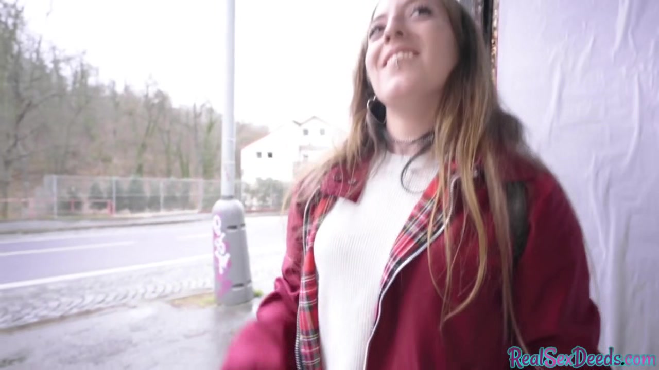 Pantyhose POV babe public pussybanged outdoor for money