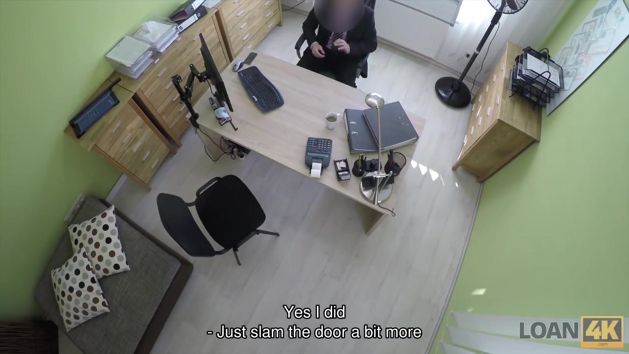 LOAN4K. Passionatre fucking on the table in office of loan manager
