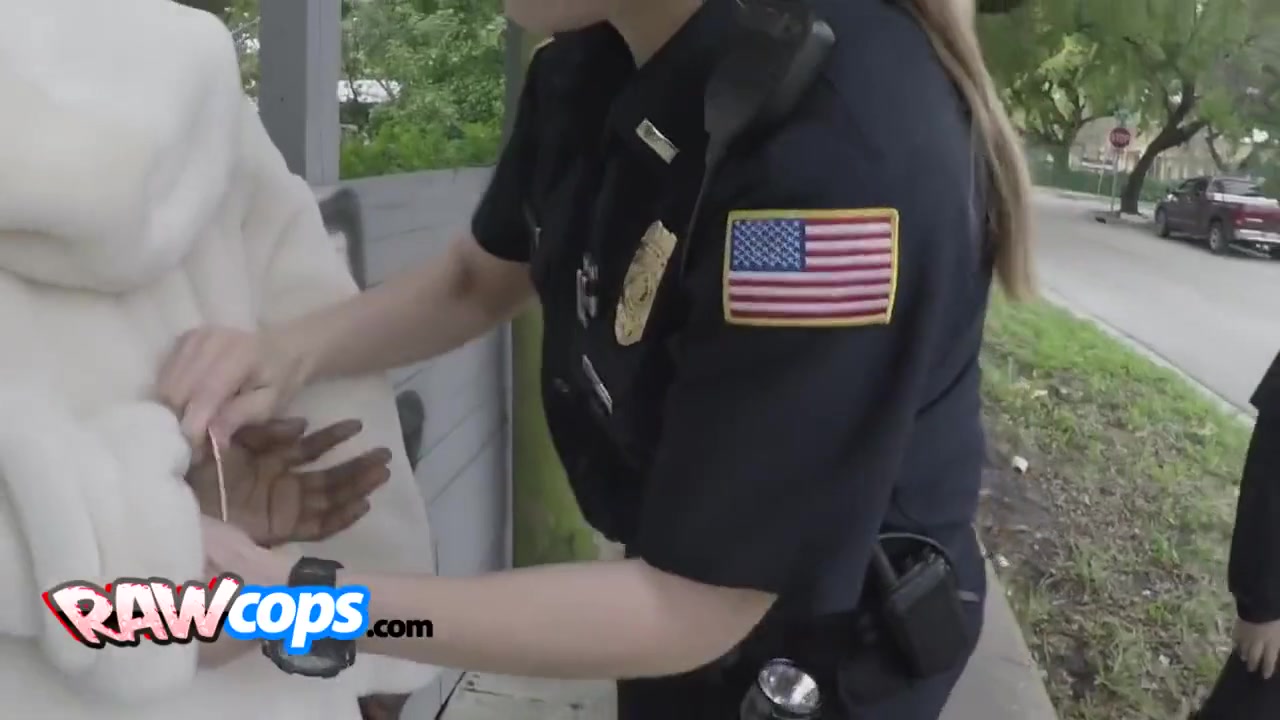Blonde Cop Craving For Black Cock