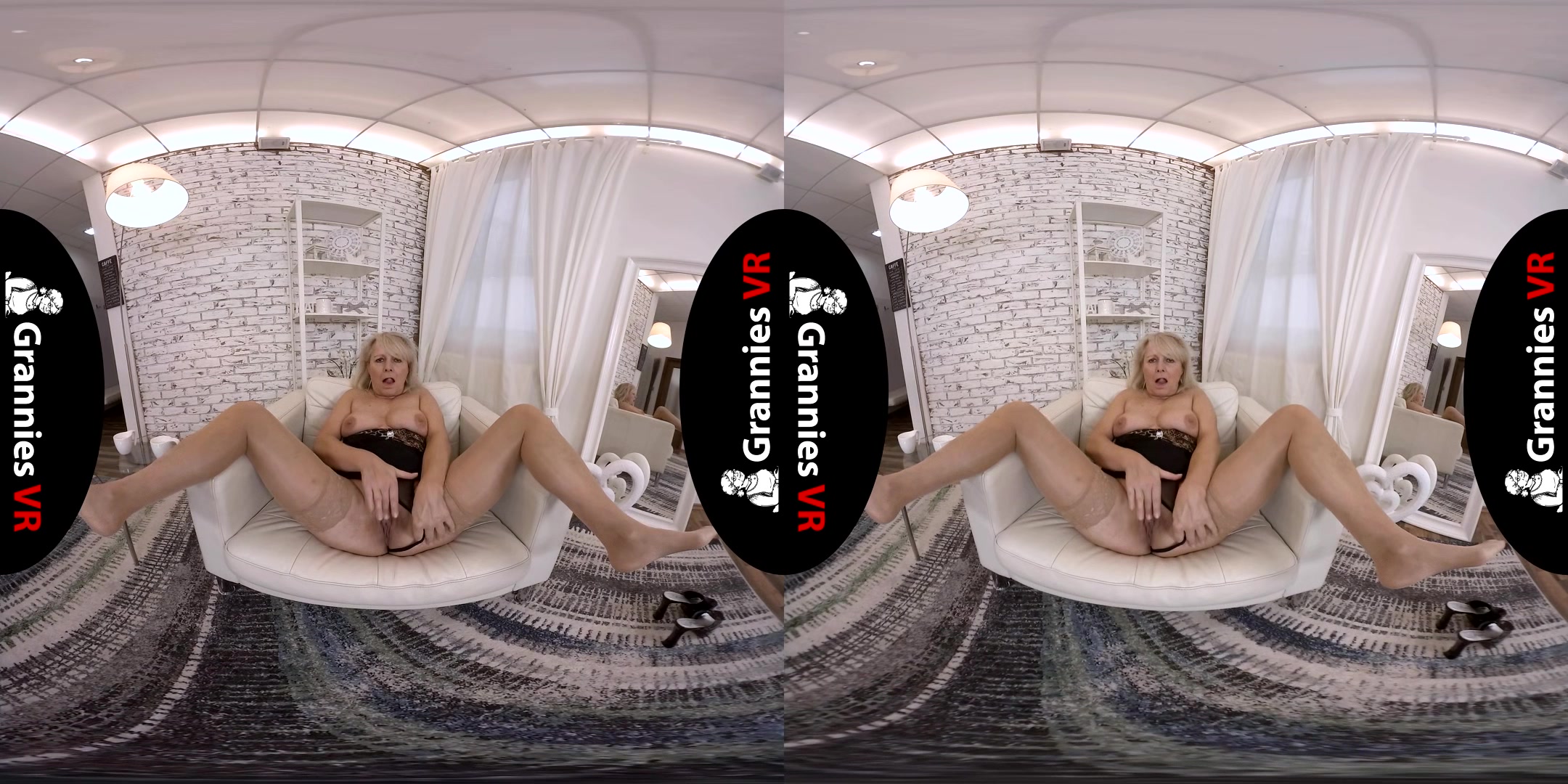 In The Black - Granny, Lingerie, Heels, Fingering