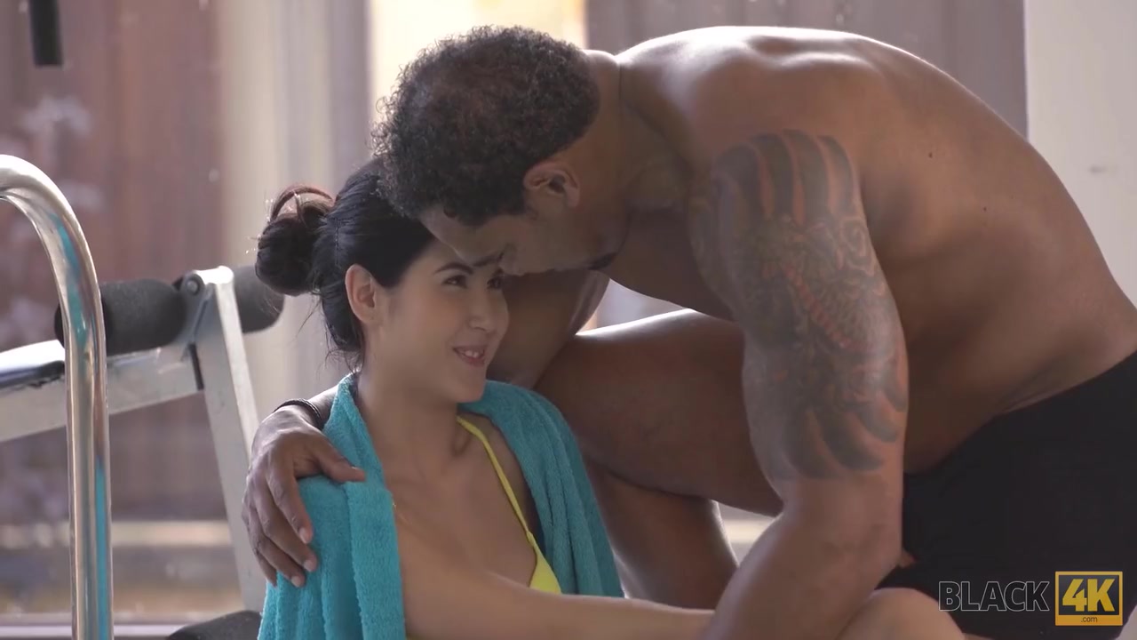 Nymph Lures New Black Trainer Into Interracial Affair By The Pool