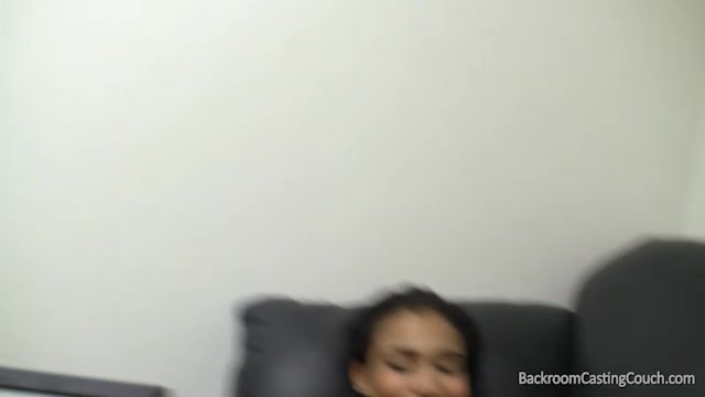 Hot Latina babe goes to her first casting on a porn movie