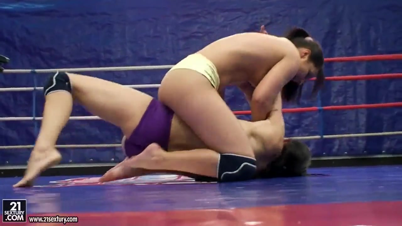 Beautiful teen 18+ girls are having hot wrestling