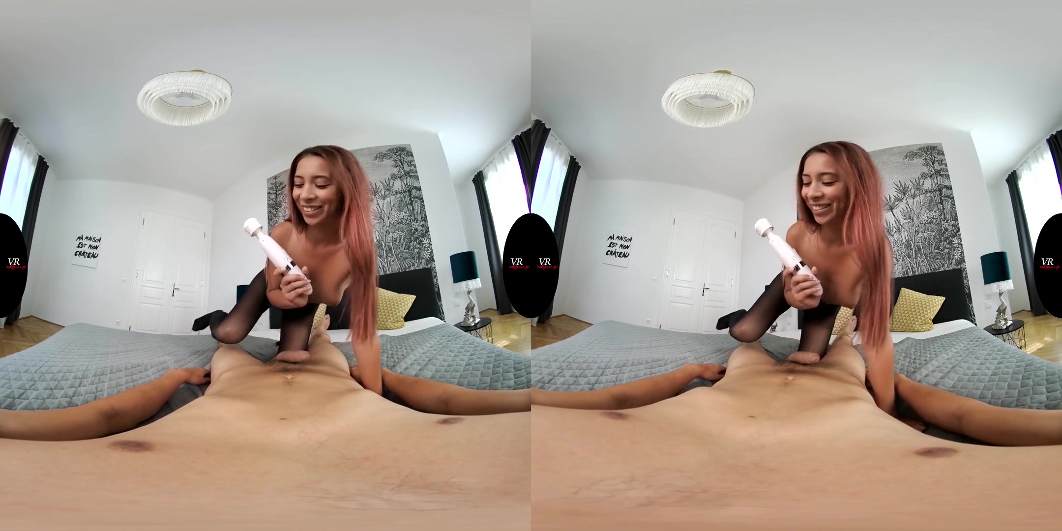 Tease And Denial; Exotic Babe in Stockings Edges You in HD VR
