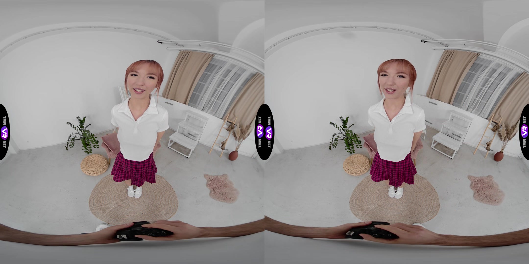 Shy chick goes wild at the studio