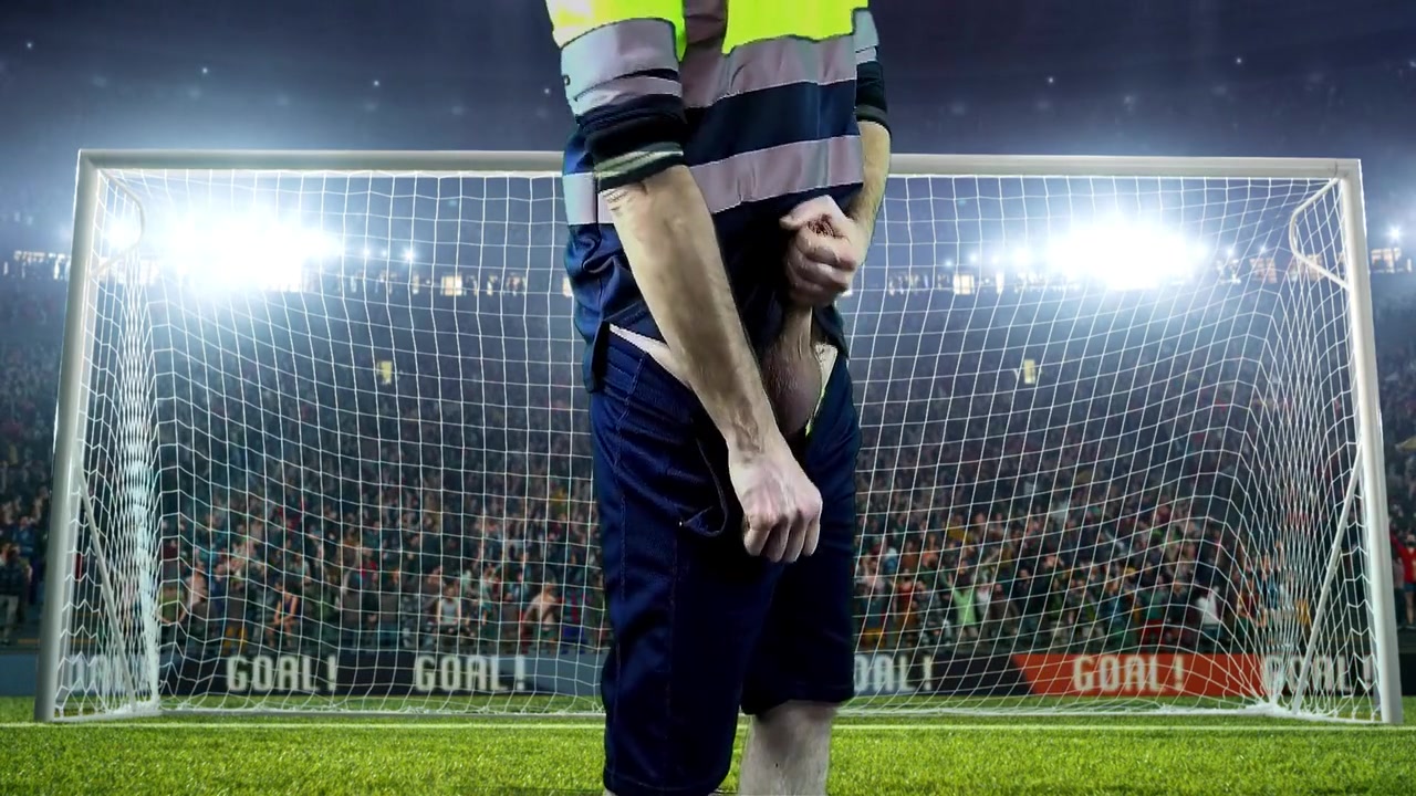 Horny Goalie Sprays The Champagne Of Masculinity During Big Match
