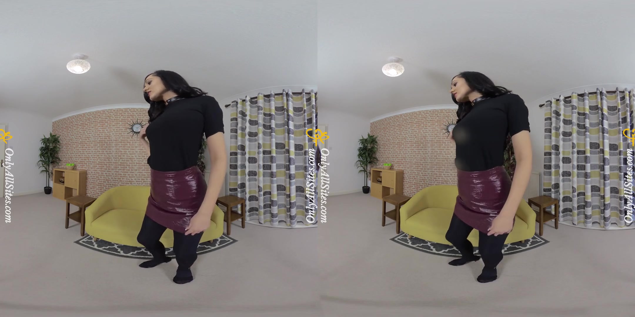 Bonnie - In Pantyhose; Big Tits Babe Striptease
