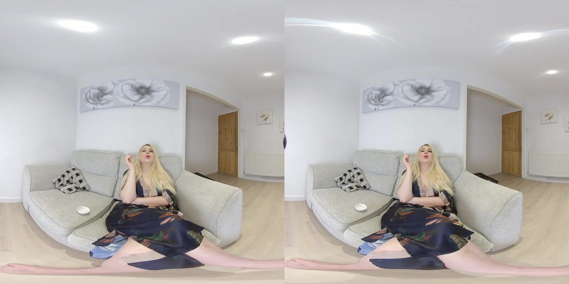 Gina Varney - After Shoot Smoke; Busty Blonde Pornstar Softcore
