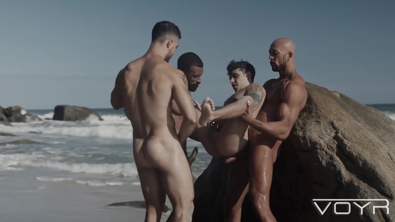 Watch A Group Of Handsome Muscular Studs Have An Outdoor Wild Orgy By The Beach - Andy Rodrigues And Markin Wolf