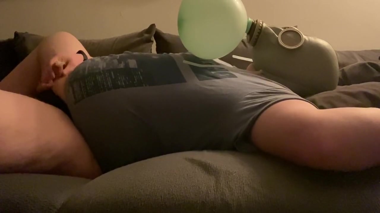 Bhdl - N.v.a. Gasmask Breathplay - Training With Ballon Breathbag And Cumming