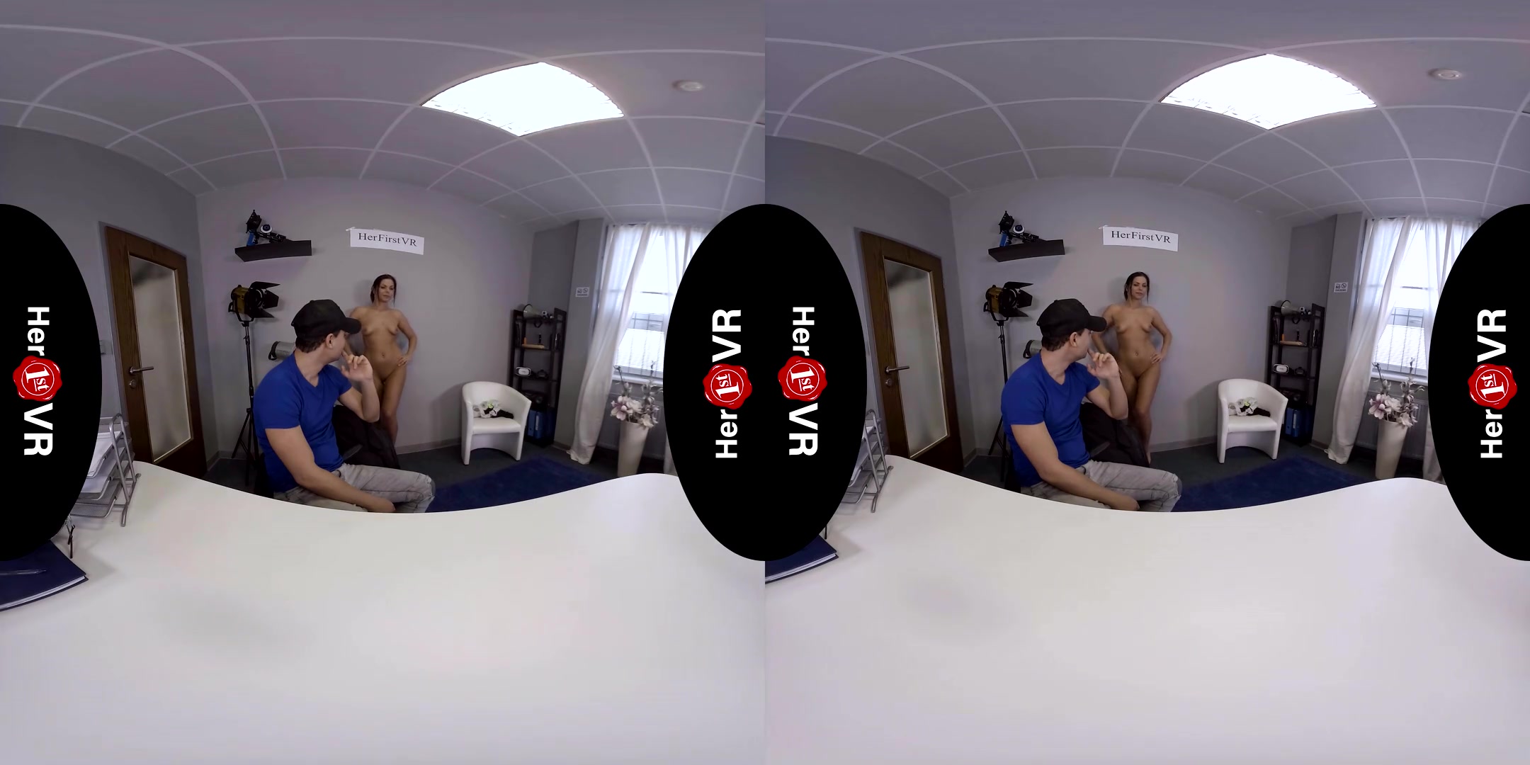 Julia Parker - VR Casting with her Boyfriend - Shaved Amateur Hardcore POV