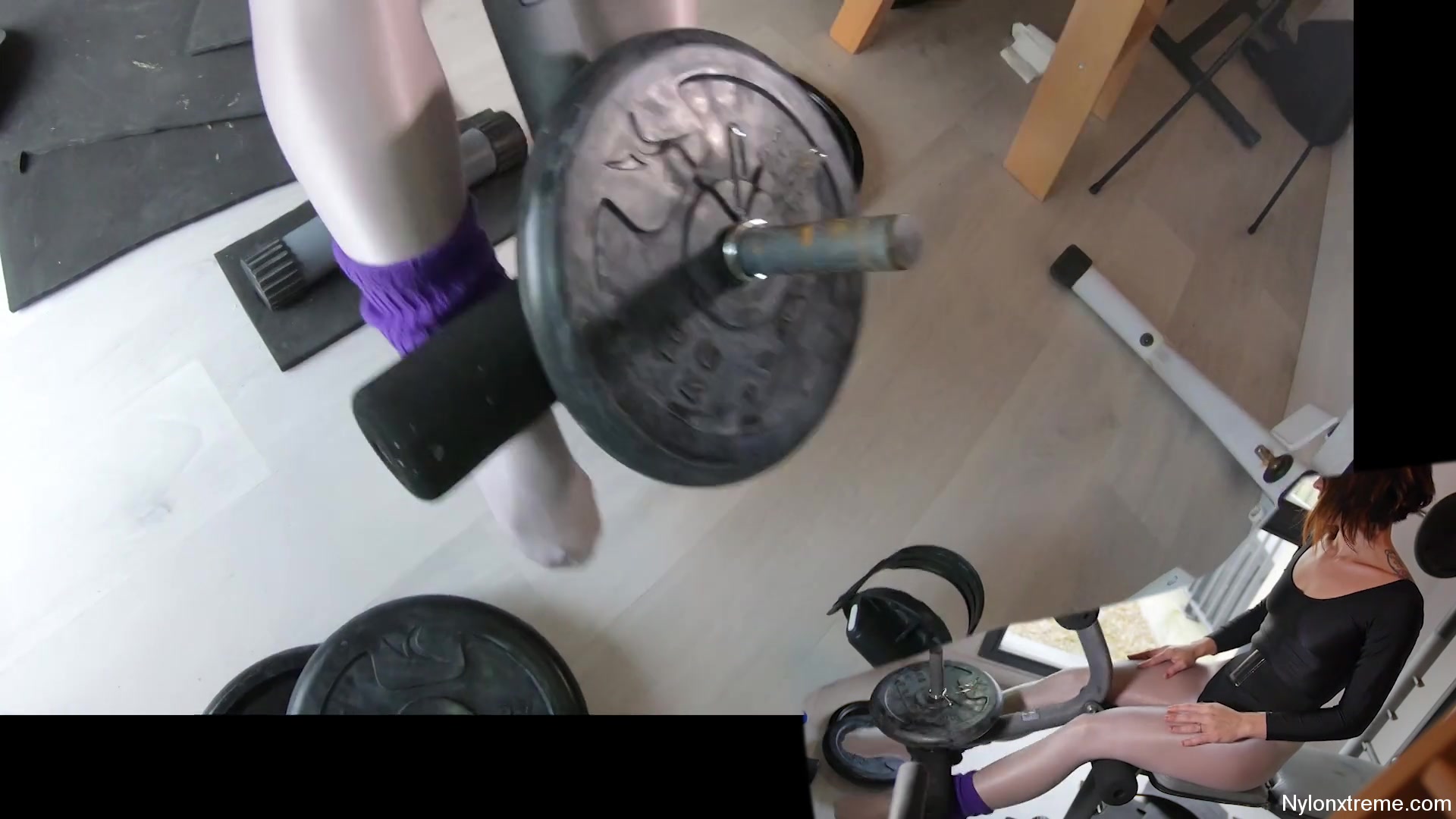 127 Blowjob At Gym Workout In Leotard And Pantyhose - Sex Movies Featuring Sexy Tights